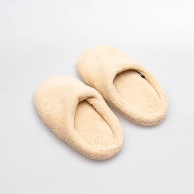 Thick Cotton Hotel Slippers Home Hotel Use Non-slip Indoor Warm Slippers for Autumn Winter