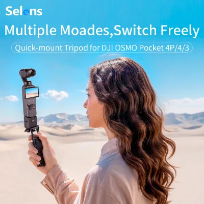 Selens Magnetic Foldable Tripod Stand Mantis Sling Mode Desktop Mount Handgrip for DJI Osmo Pocket 3 Gimbal Vlogging Accessories