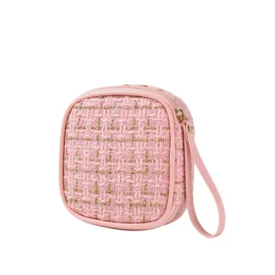 New Internet Popular Light Luxury Women's Portable Travel Bedroom Use High-end Modern Simple Style Polyester Cube Lipstick Bag