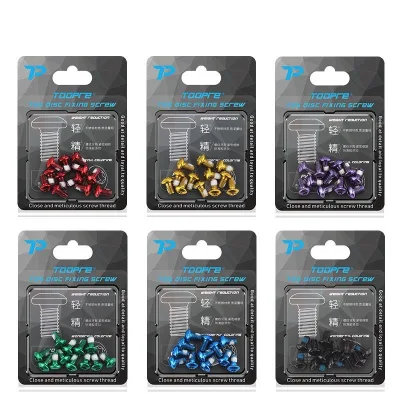 TOOPRE Colorful T25 Disc Brake Fixing Screws Bicycle Disc Screws for Mountain Bike Tool Disc Fixing Screw
