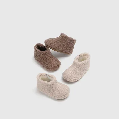 Winter Plush Ankle Boots  Baby  Snow Boots Solid Color Winter Warm Booties Baby Shoes