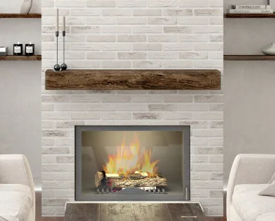 Fireplace Mantel Shelf Wall Mounted,Solid Pine Wood Finished Crown Molding Floating Wall Shelf