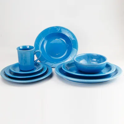 Colorful Ceramic Plates Dinner Set - Vibrant Dinnerware Set, Multicolor Tableware, Decorative Serving Dishes for Dining
