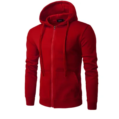 OEM Autumn Men's Vintage Knitted Eco-Friendly Zipper-Up Hoodie Long Sleeve Regular Fit 100% Polyester