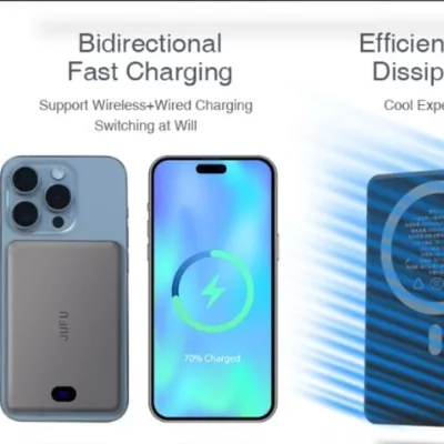 Slim Power bank with Wireless charger