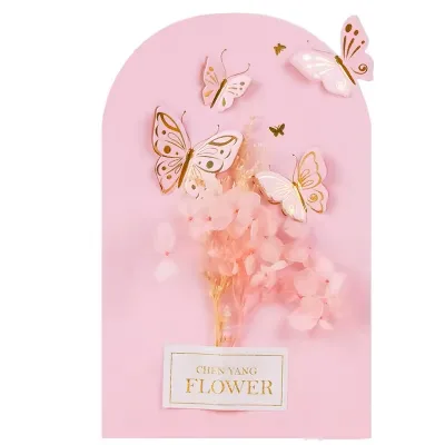 New Design Flower 3D Card Gifts Creative Floral Gift Postcard Anniversary Birthday Wedding Invitations Greeting Card Pop up Card