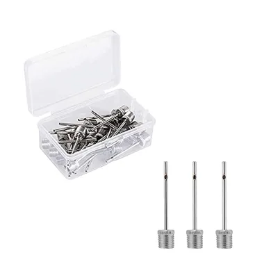 Ball Pump Needle Valve Metal Needles Hollow Inflating Needle for Inflatable Ball Pump Football Sports Balls