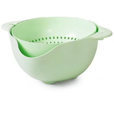 Double-Layer Flexible Kitchen Sink Colander BPA-Free PP Food Grade Salad Strainer Faucet Water Flowing DIY Portable Large