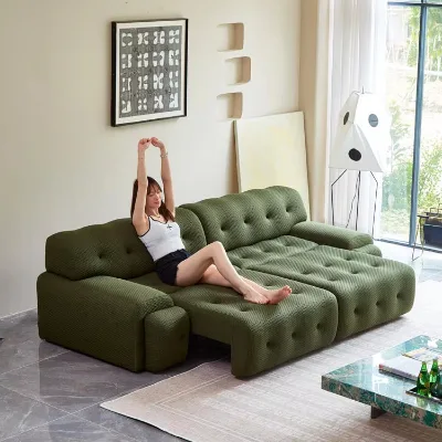 Modern Design Home Use Electric Recliner Microfiber Fabric Luxury Living Room Velvet Fabric Automatic Sofa Bed
