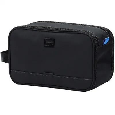 ZEEMO Fashion Men's Medium Water-Resistant Double-Sided Full-Open Travel for Dopp Kit Shower Hygiene Cosmetics Organizer