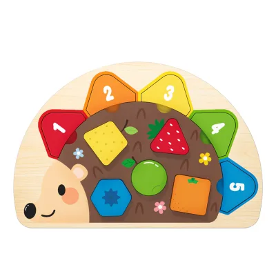 Wooden 3D Knob Pegboard Puzzles Educational Geometry Toys for 5 to 7 Years Fun Puzzle Toys for Kids
