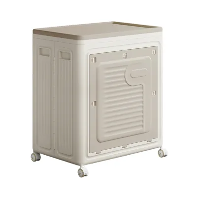Large Capacity Multi-Functional Collapsible Plastic Storage Cabinet Modern Foldable Laundry Bin Bedroom Workshop Home Furniture