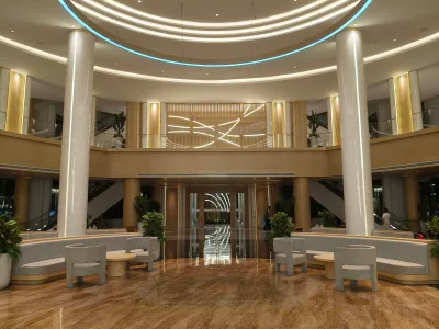 Custom Italian Modern 4 Star Hotel Lobby Furniture Set With Matching Blinds for Hotel Interior Decoration