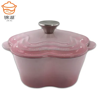 Three-dimensional Petal Pot Body Anti-overflow Design, Aesthetic Appearance, Flower Enamel Cast Iron Pot