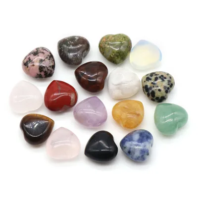 Classic Natural Chakra Crystal Gemstone Ball Shaped Healing Stone Pendant with Creative Card for Party & Gift