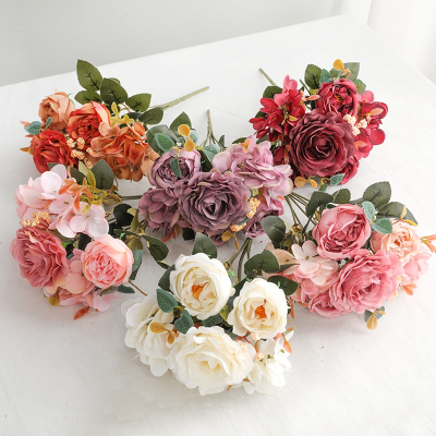 Artificial Rose Bouquet 6 Heads Lifelike Artificial Roses Handmade Home Dining Table Decoration