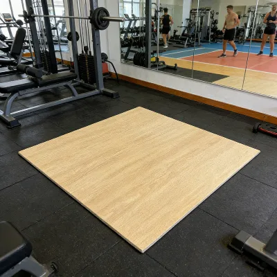 Factory Price Interlocking Floor Mat Wood Grain Design Mosaic Floor Dance Room Performance Stage Competition Venue