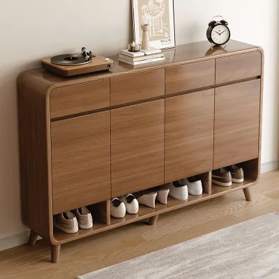 Large-capacity Steel Shoe Cabinet Home Use Entryway/Porch Storage Unit Integrated Shelving New-Style Shoe Rack Hallway Entrance