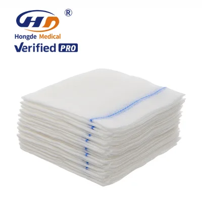 ISO CE Medical 10*10 6 Layer Gauze Fabric Gauze Pad Sterile Gauze Swab with X-ray Detectable Thread