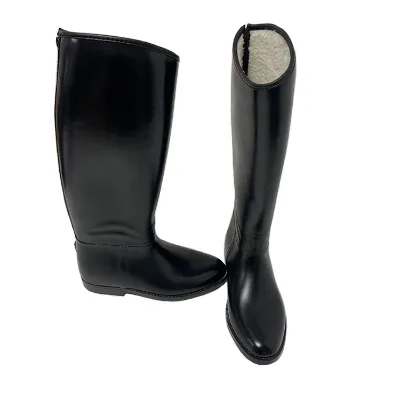 Unisex Winter Fur Inside Horse Riding Boots Long Knee-High Equestrian Fashion Waterproof Upper Insole Position for Men Women