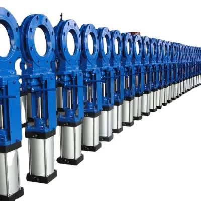 CF8 Material Knife Gate Valve Dn50-Dn400 2in 16in Slurry Use with Pneumatic Actuator