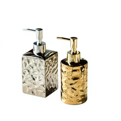 Light-luxury American-style Ceramic Dispensing Bottles 301-400ml Electroplating Series Hotels Clubs Shampoo Body Wash Hand Soap