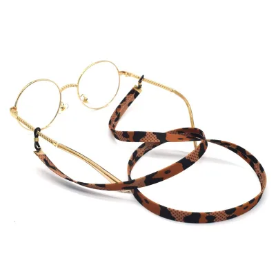 Trendy Sexy European-American Style Eyeglass Chain Necklace Personalized Leopard Print Sunglasses Strap Fabric Glasses Neck Cord