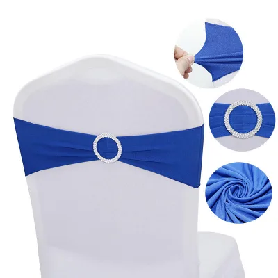 Hot Sale High Quality Spandex Chair Sashes and Chair Bands Chair Sashes Wedding Decorative Party Oem