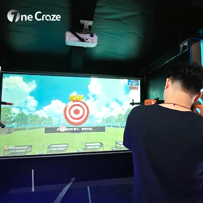 Hot Sale Immersive Laser Shooting Booth Arcade Gun Game Machine 4500 Lumens 140inch Projection Screen Indoor Interactive Laser