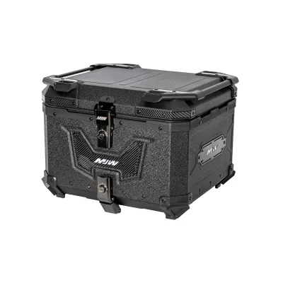 Factory Custom Large Capacity 55L Black Dustproof Waterproof Shockproof Aluminum Motorcycle Cases Motorcycle Boxes