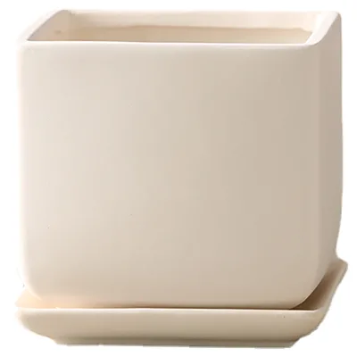 Nordic Style Modern Bonsai Succulent Pots Balcony Decorative Mini square Ceramic Plant Pot for Flower