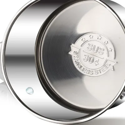 SUS304 Frying Pot With Strainer Basket Tong Stainless Steel Japanese Tempura Frying Pot for French Fries Chicken