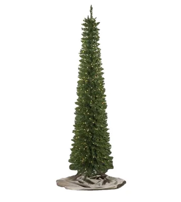 Factory Wholesale PVC Pencil Green Christmas Tree Window Home Decoration Floor-standing Luminous Slimming Christmas Tree