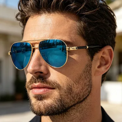Men Polarized UV400 Full Frame Pilot for Sunglasses Metal Frame for Driving Fishing & Outdoor Activities Wholesale