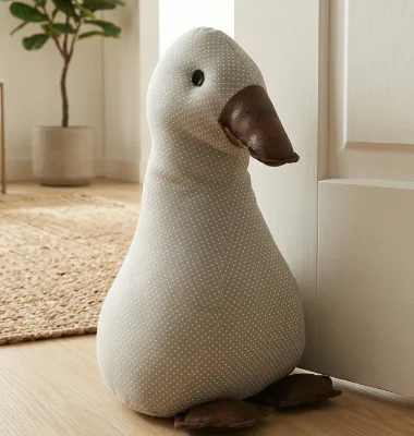 Simple Creative Fabric Duck-shaped Fine Sand Door Stop Anti-collision Door Fixer Door Stopper Door Block Cute Duck Home Decor