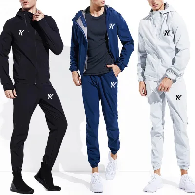 2025 Customized Sweatsuits With Hood Quick Drying Plus Size Running Sportswear Jogger Two-piece Men's Zipper Tracksuit