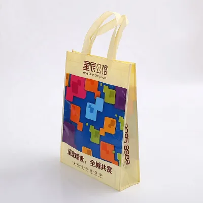 Recycled pp Laminated Non Woven Foldable Garment Shopping Tote Bag Custom With Gusset