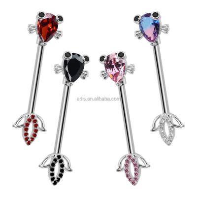 Surgical Steel Nipple Rings Body Piercing Jewelry Cute Fish Nipple Barbell  for Women