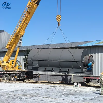 Economical Batch High Efficiency Waste Plastic Tyre Pyrolysis Plant Pump Engine for Fuel Oil Production High Safety DOING Brand