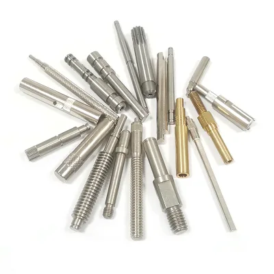 Custom Precision Straight Threaded Titanium Fastener Smooth Keyway Zinc Plated Stepped Eccentric Hollow Spline Shaft Pin Brass