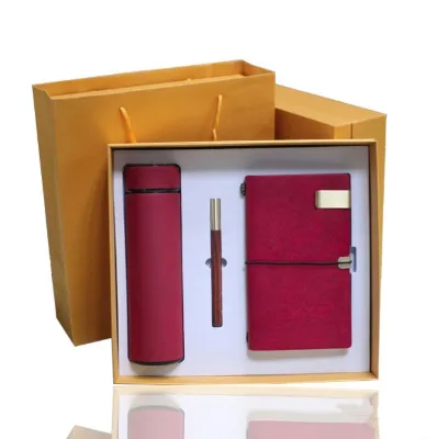 Custom Logo Promotional Vacuum Cup Pen Notebook Gift Set for Personalized Marketing and Branding