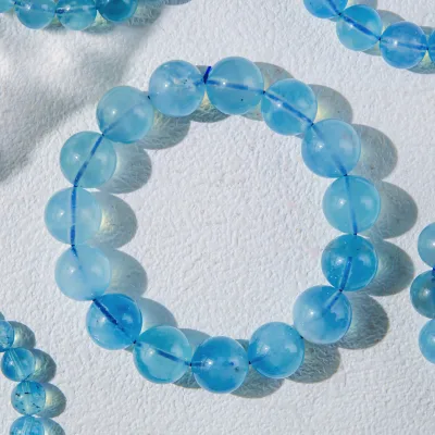 High Quality Polished Natural Aquamarine Bracelet Crystals Healing Stones Natural Crystal Stones for Sale