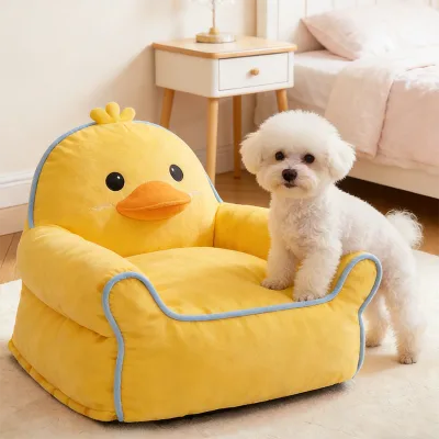 High-quality and Comfortable Kids' Sofa, Flannel Pet Bed, Soft Plush Sofa for Indoor Pets, Cozy for All Seasons