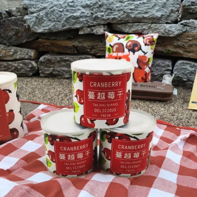 Eco-Friendly Dried Strawberry Coffee Fruit Paper Tubes Packaging Custom Printing Cardboard Canister Sugar Nuts Peel-off Ends