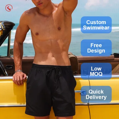 Customize OEM Logo New Printed RPET Board Shorts Custom Swimming Trunks for Men