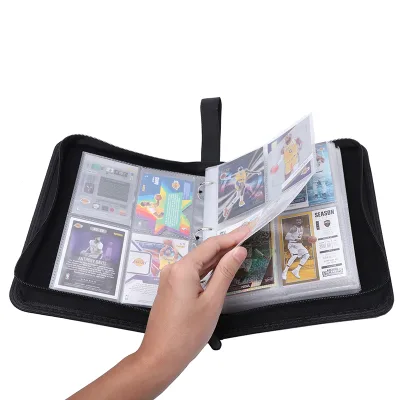 Factory Wholesale Popular High Quality Zipper Portable 50 Pockets Toploader Card Binder 4 Pocket for Trading Card
