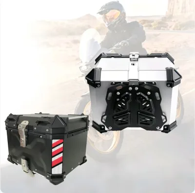 New Design Motorcycle Storage Box 28L/36L/45L/55L/65L/80L/100L Helmet Storage Box Universal Aluminum Shell Alloy Tail Box