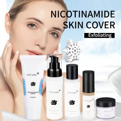 Korean Niacinamide Skin Care Set for Women Moisturizing Whitening Smoothing Sulfate-free Organic Herbal Vitamin C Jojoba Oil