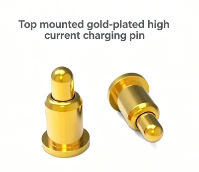 Top Mounted Pogo Pin Contact signal Pin Spring Pin Connector High Current Charging Top Pin Pogo Pin Conductive Gold Plating