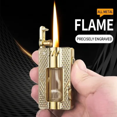 Kerosene Lighter Open Flame Classic Deluxe Retro Lighter for Men Custom logo Lighters